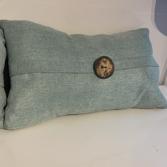 EUC Set of 2 Beautiful Rectangular Duck Filled Accent Pillows - Picture 2 of 13